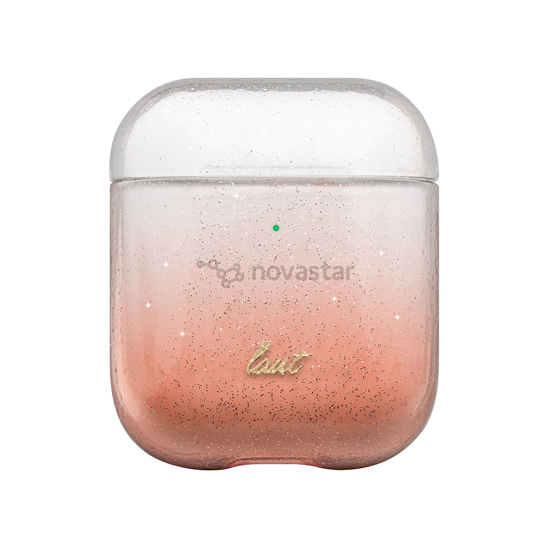 Dėklas Laut Ombre Sparkle AirPods, Rausvas