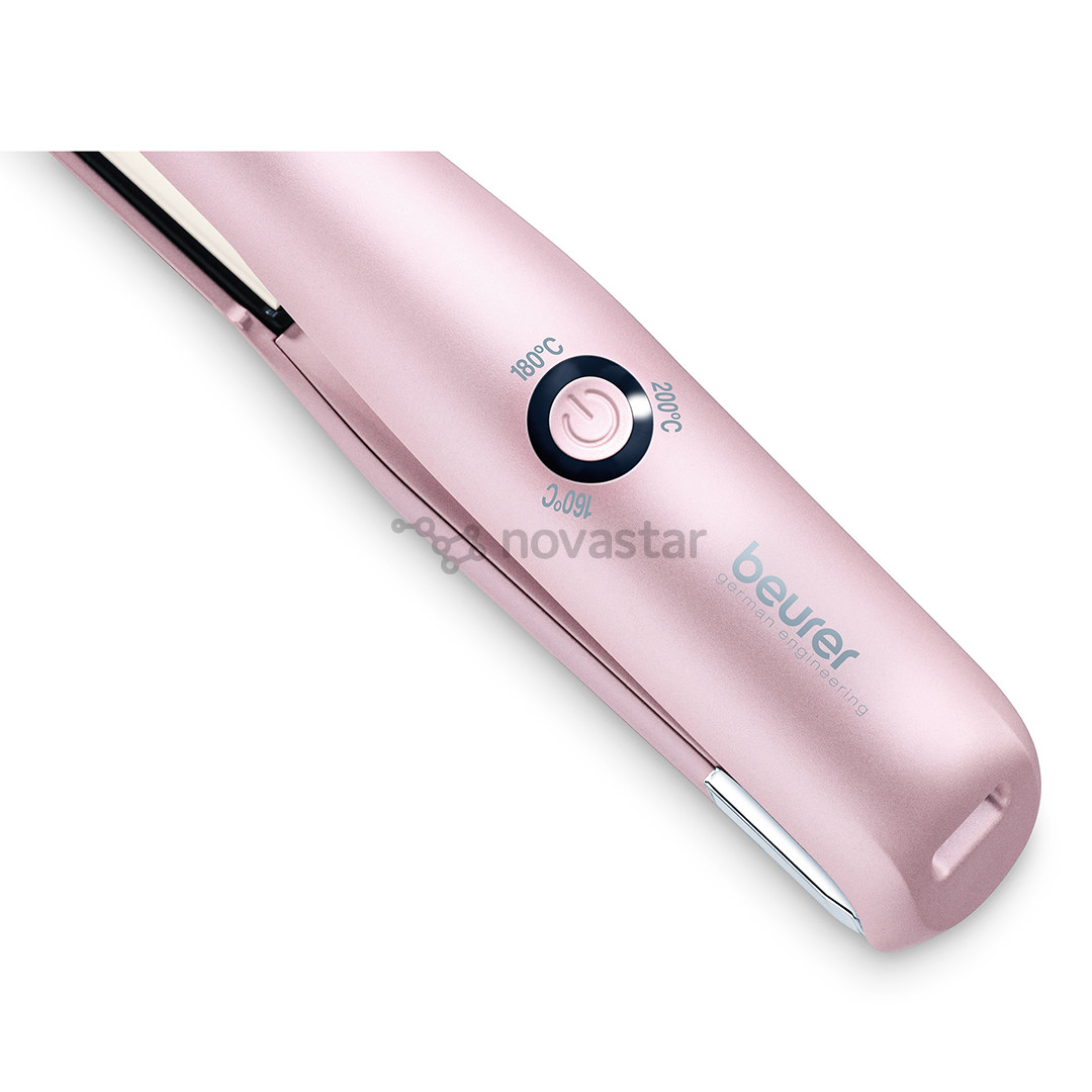 Beurer, 160-200°C, rožinis - Belaidis plaukų tiesintuvas