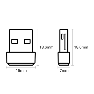 Bevielio tinklo adapteris TP-Link AC600 T2U Nano