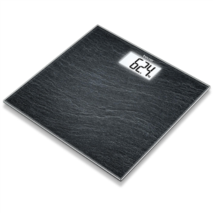 Beurer, up to 150 kg, black - Glass bathroom scale GS203SLATE