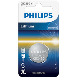 Elementai Philips CR2450 Lithium 3 V (24.5 x 5.0) CR2450/10B