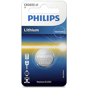 Philips Lithium, CR2025, 3V - Battery