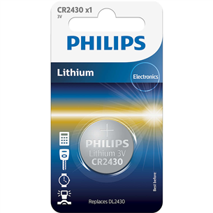 Philips Lithium, CR2430, 3V - Battery
