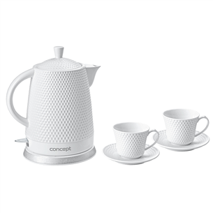 Concept, 1.5 L, white - Kettle + 2 cups RK-0040