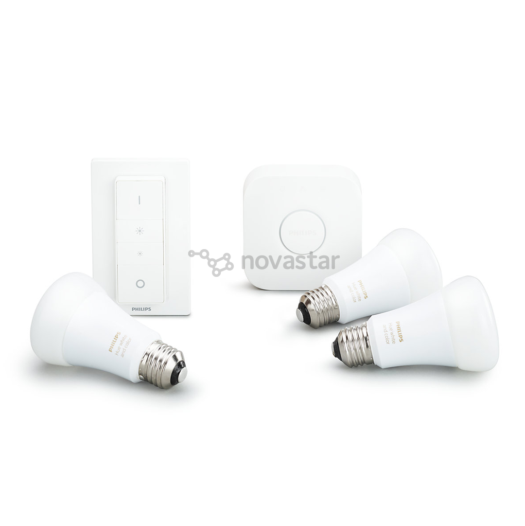 Rinkinys Philips Hue White and Color Ambience E27 x 3