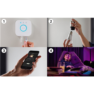 Rinkinys Philips Hue White and Color Ambience E27 x 3