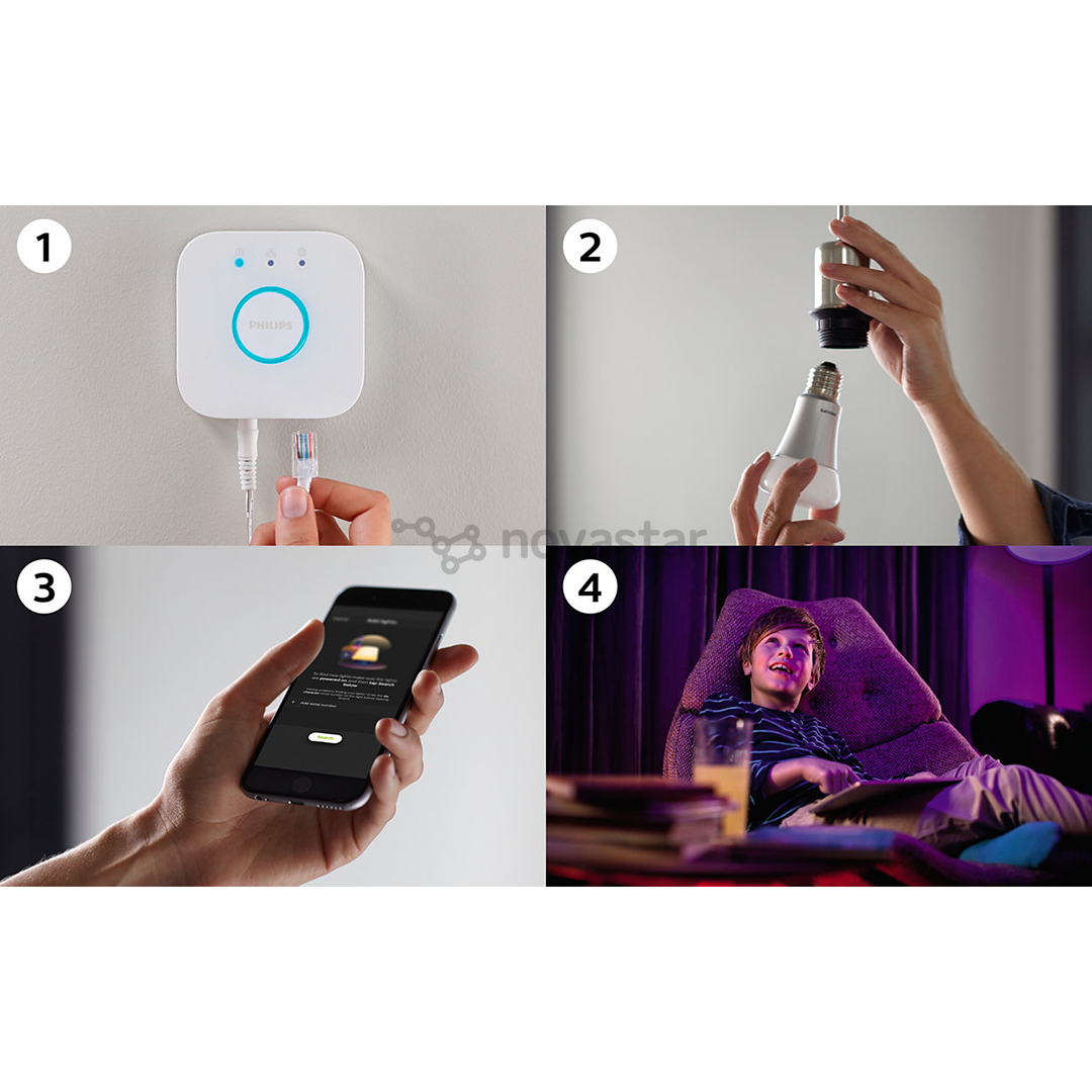 Rinkinys Philips Hue White and Color Ambience E27 x 3