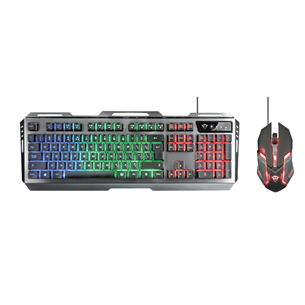 Klaviatūra + pelė Trust GXT 845 Tural Gaming Combo, US, Laidinės