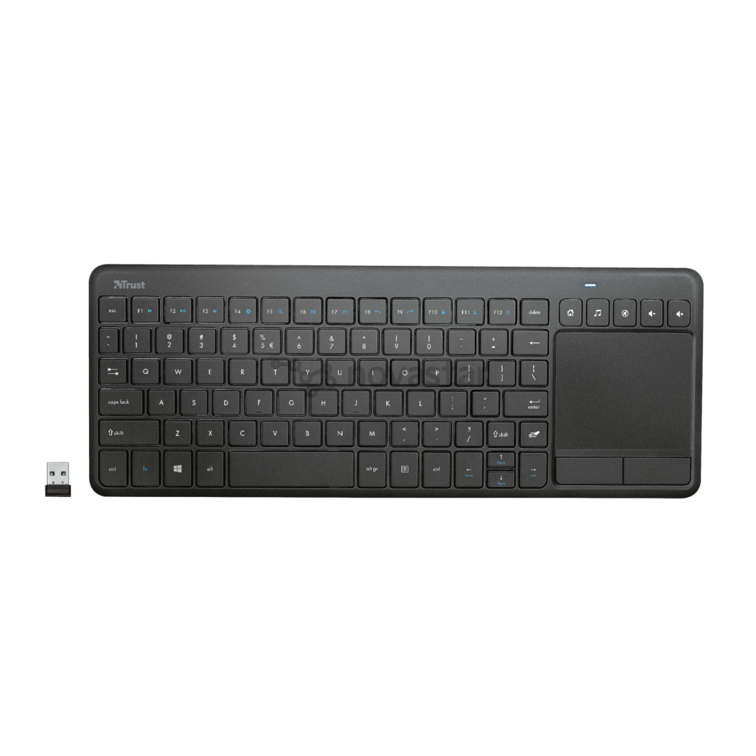 Klaviatūra Trust Vaia TouchPad, belaidė, ENG