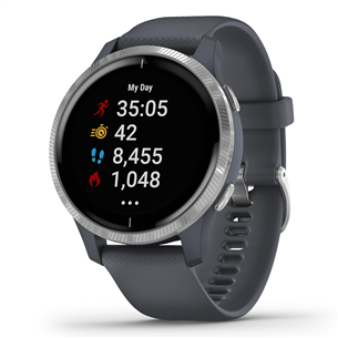 Išmanusis laikrodis Garmin Venu, Silver/Granite Blue