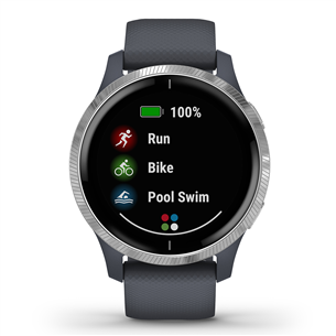 Išmanusis laikrodis Garmin Venu, Silver/Granite Blue