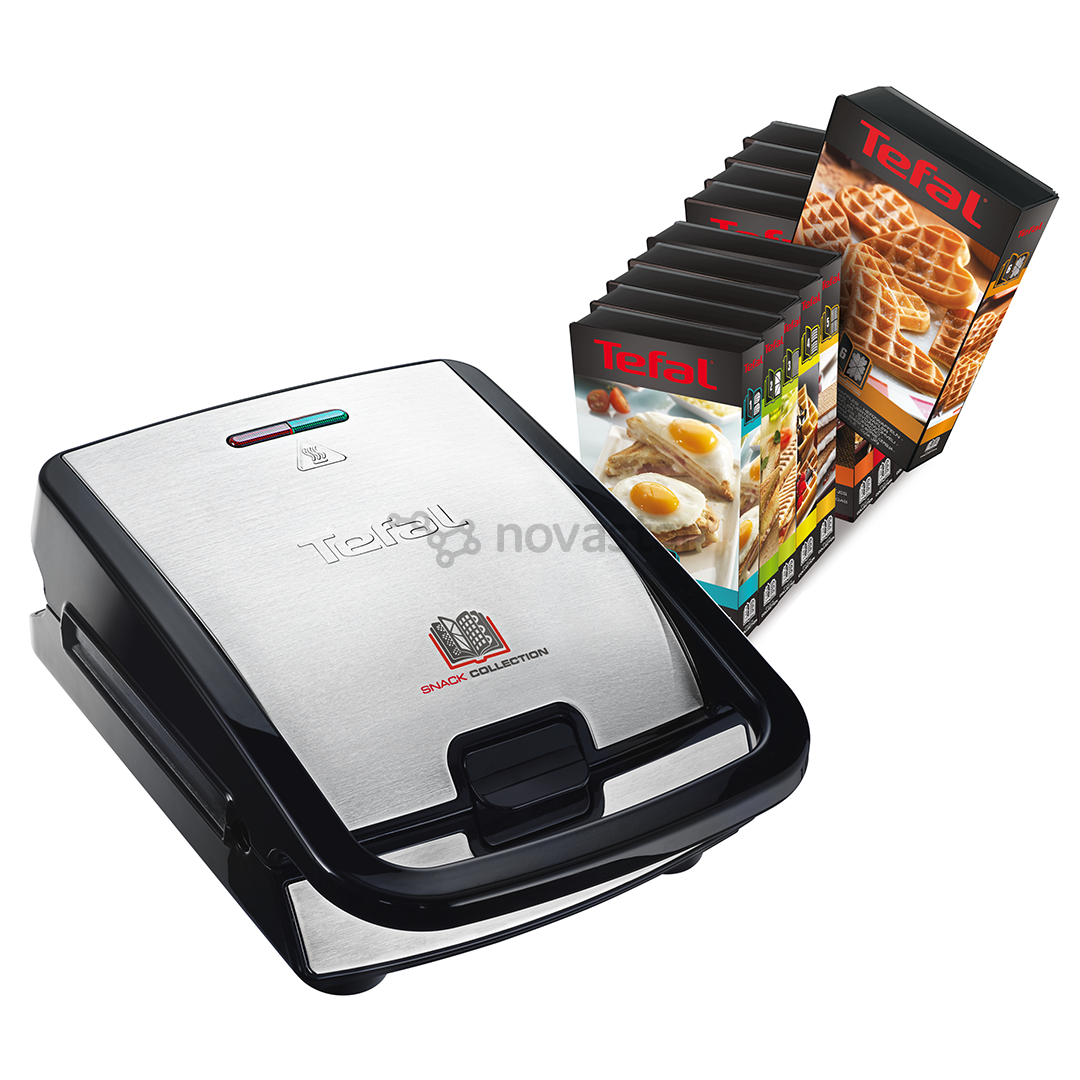 Tefal Snack Collection 700 W black inox Sandwich toaster with removable plates SW852D12 Novastar