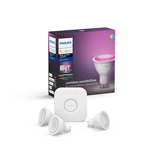 Rinkinys apšvietimui Philips Starter kit 3x GU10+ bridge, BT