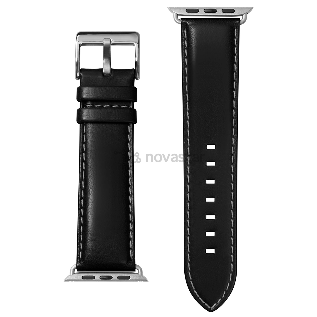 Dirželis Laut Oxford Apple Watch, 42mm, Odinis, Juodas