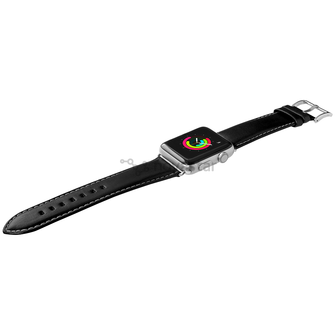 Dirželis Laut Oxford Apple Watch, 42mm, Odinis, Juodas