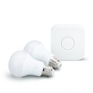 Philips Hue White, E27, 2 pcs, white - Smart Light Starter Kit