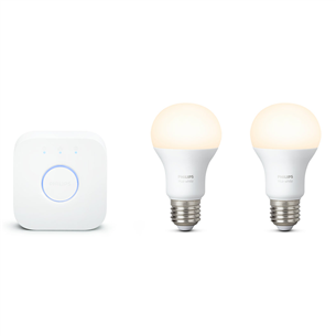 Philips Hue White, E27, 2 pcs, white - Smart Light Starter Kit