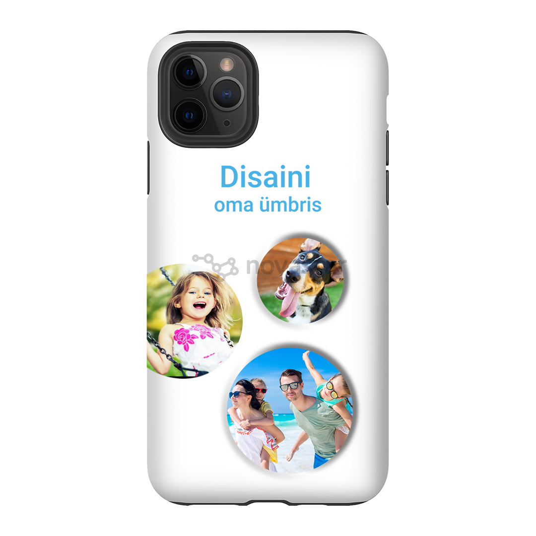 Dėkliukas Apple iPhone 11 Pro Max Tough Case Blank CS TPU, Juodas