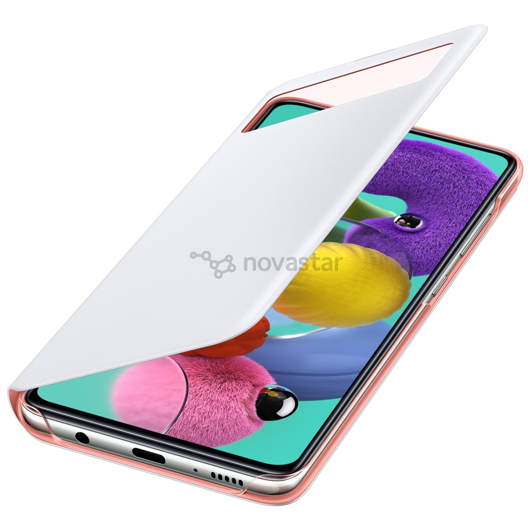 Dėkliukas Samsung Galaxy A51 S-View, EF-EA515PWEGEU, Baltas
