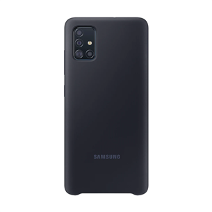 Dėkliukas Samsung Galaxy A51, Silikoninis, Juodas