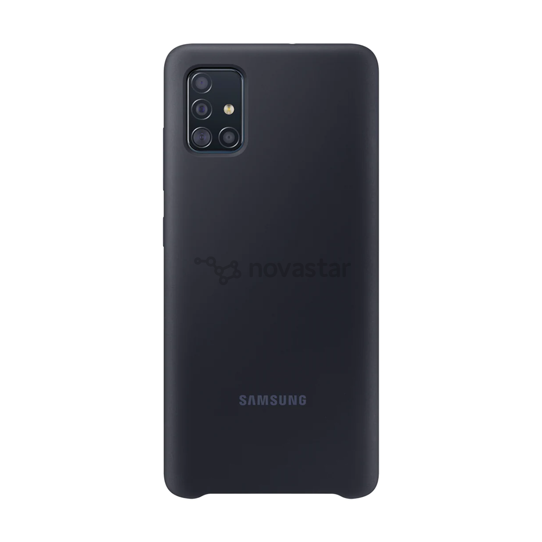 Dėkliukas Samsung Galaxy A51, Silikoninis, Juodas