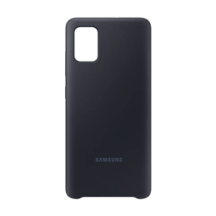 Dėkliukas Samsung Galaxy A51, Silikoninis, Juodas