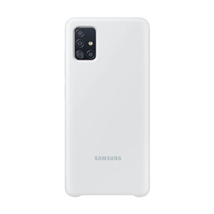 Dėkliukas Samsung Galaxy A51, Silikoninis, Baltas