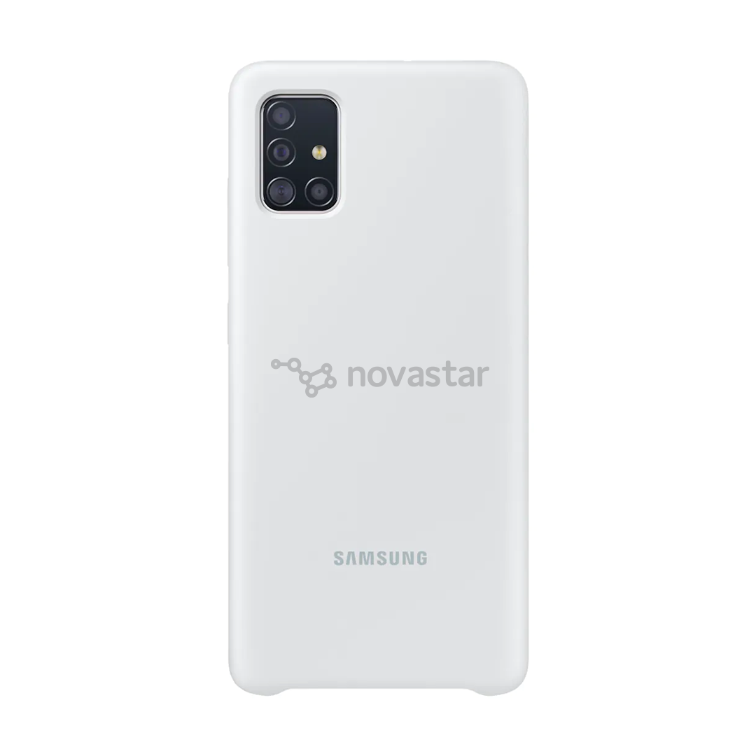Dėkliukas Samsung Galaxy A51, Silikoninis, Baltas