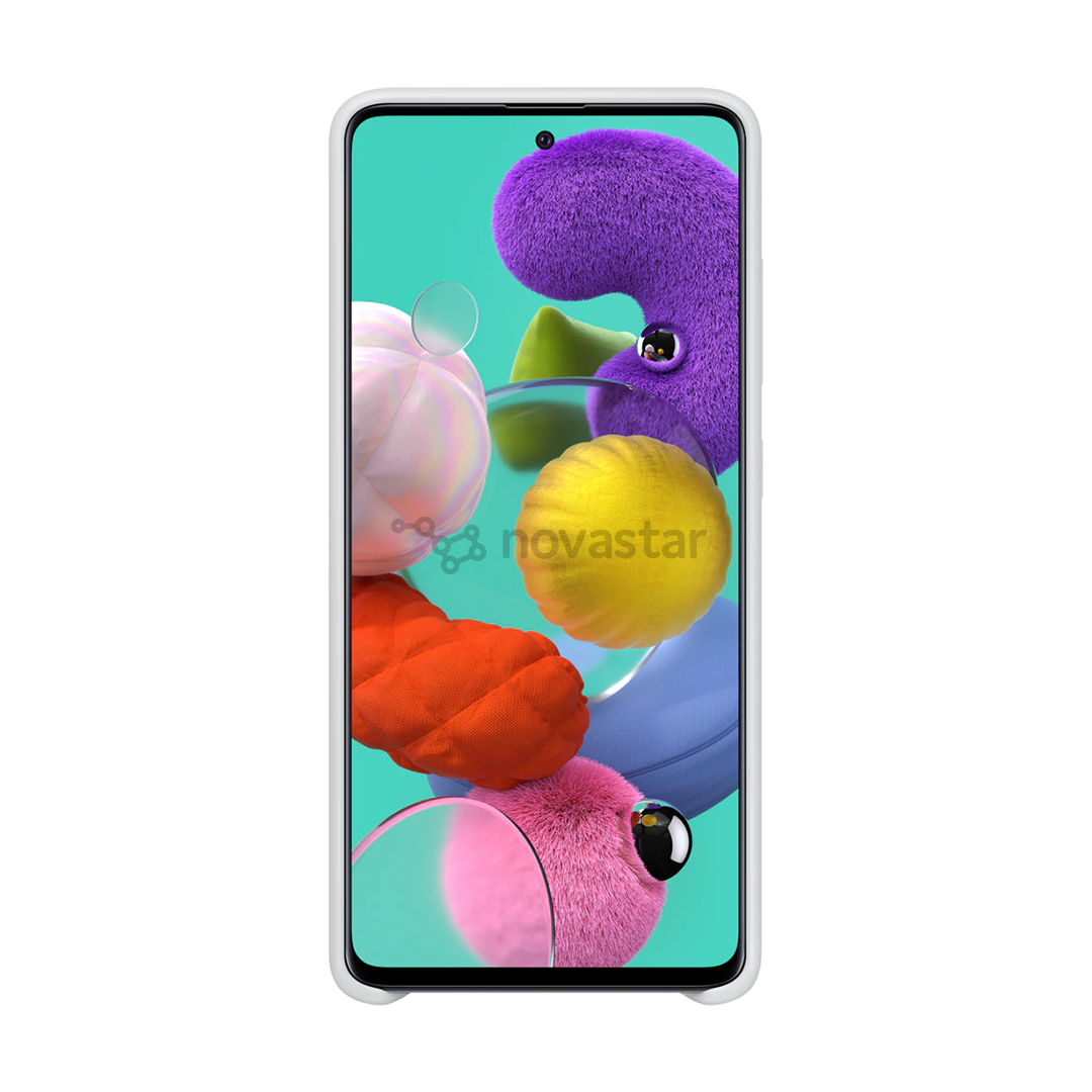 Dėkliukas Samsung Galaxy A51, Silikoninis, Baltas
