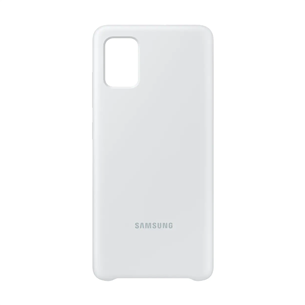 Dėkliukas Samsung Galaxy A51, Silikoninis, Baltas