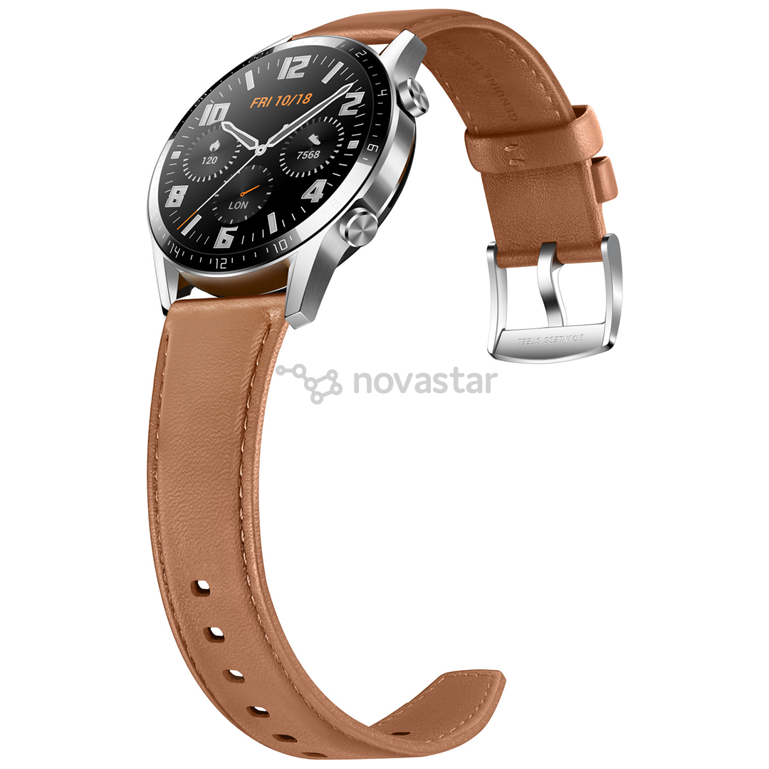Išmanusis laikrodis Huawei Watch GT 2, Brown/Leather, 46mm