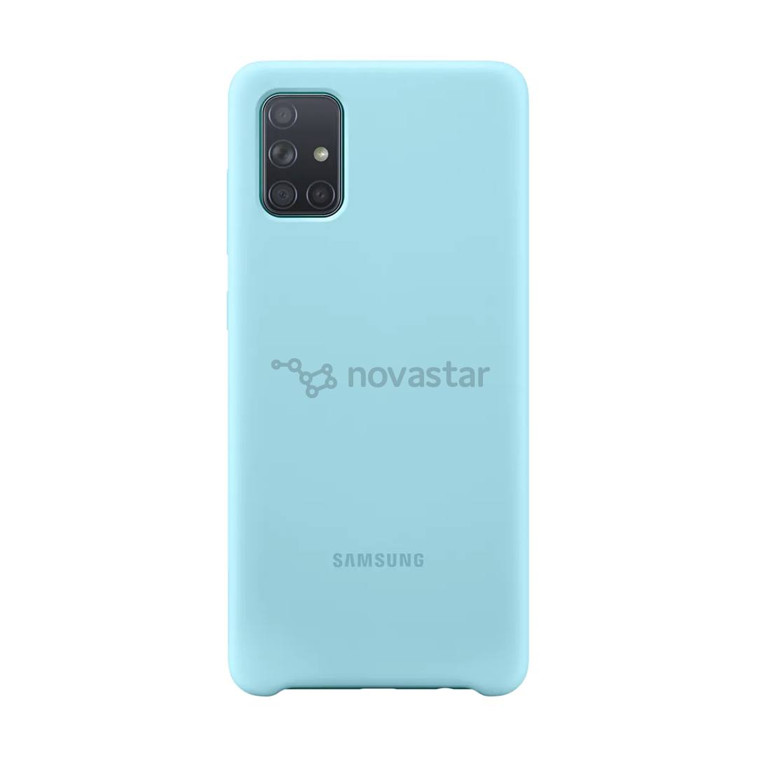 Dėkliukas Samsung Galaxy A71, Silikoninis, Mėlynas