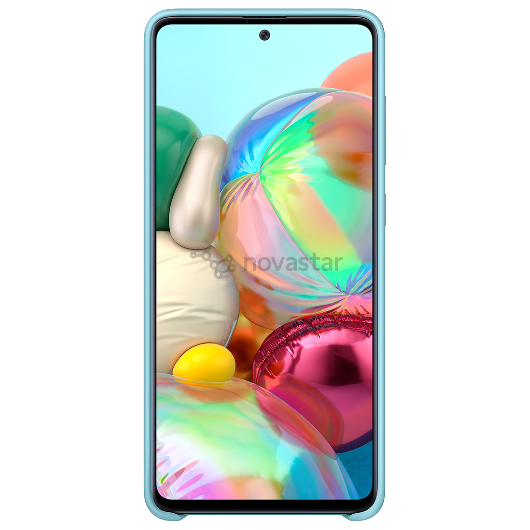 Dėkliukas Samsung Galaxy A71, Silikoninis, Mėlynas