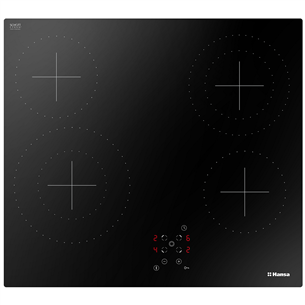 Hansa, width 57.6 cm, frameless, black - Built-in Ceramic Hob