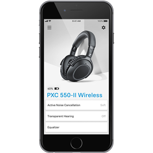 Ausinės Sennheiser PXC550 II, NC, belaidės, Juodos