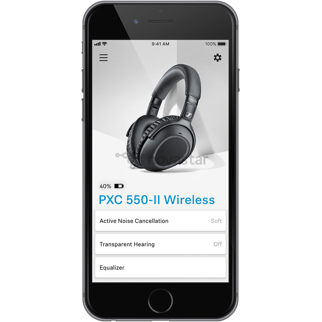 Ausinės Sennheiser PXC550 II, NC, belaidės, Juodos