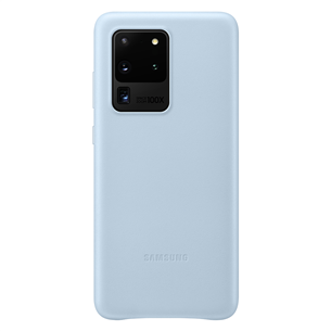 Dėklas Samsung Galaxy S20 Ultra, Odinis, Mėlynas