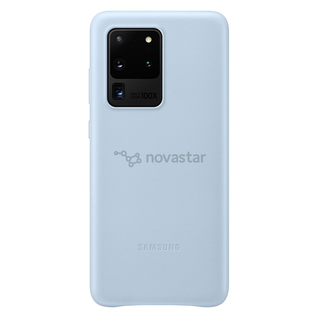 Dėklas Samsung Galaxy S20 Ultra, Odinis, Mėlynas