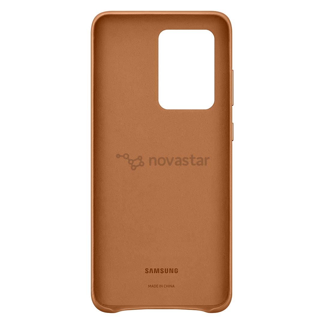 Dėklas Samsung Galaxy S20 Ultra, Odinis, Rudas