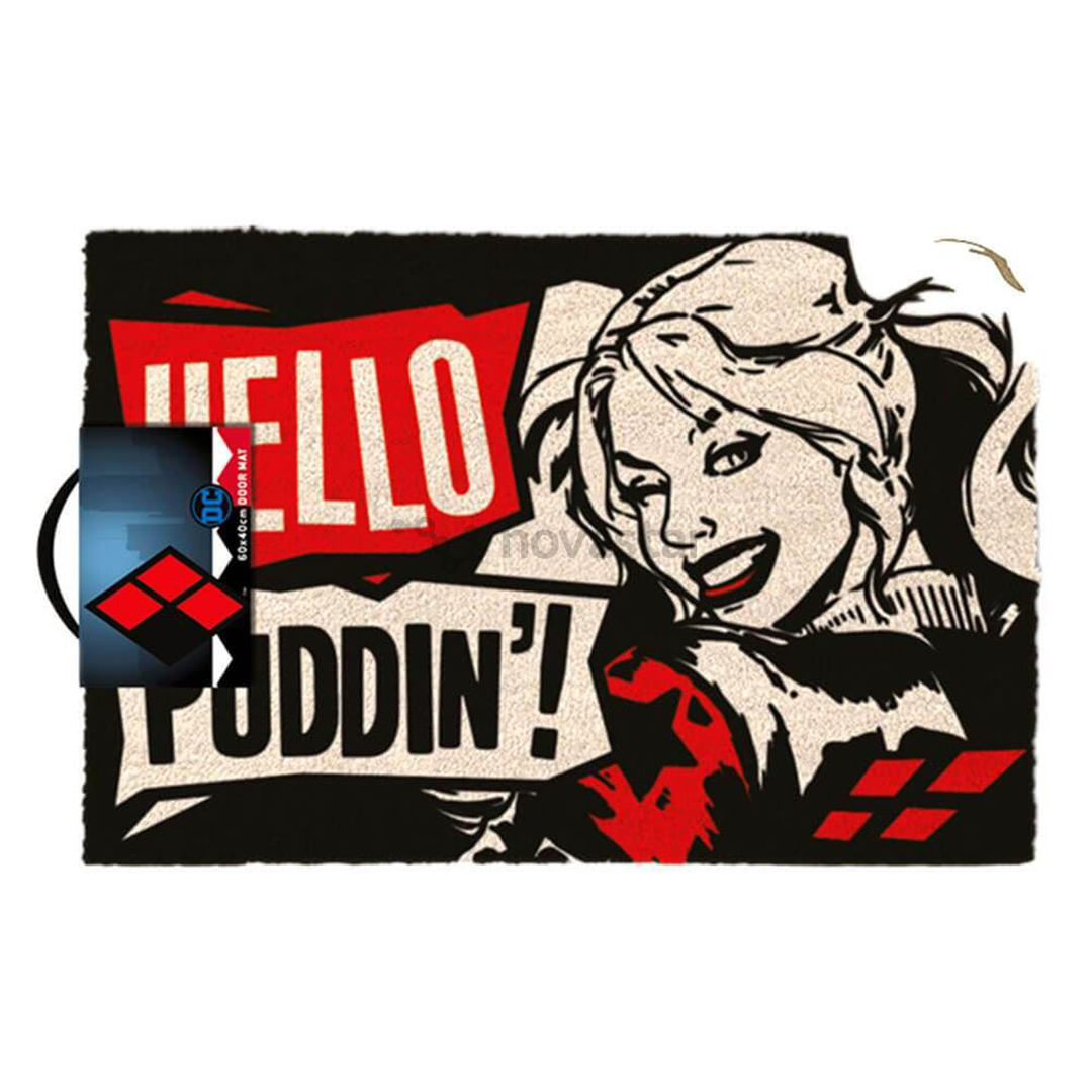 Durų kilimėlis Harley Quinn Hello pudding