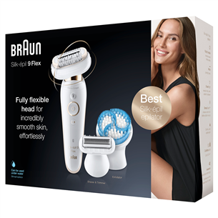 Braun Silk-epil 9 Flex, baltas -  Epiliatorius SES9010