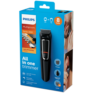 Philips Multigroom 3000 Series, 8in1, black - Trimmer set