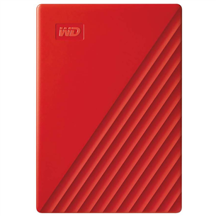 Išorinis kietasis diskas Western Digital My Passport 4TB 2.5", Raudonas WDBPKJ0040BRD-WESN