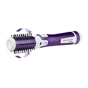 Rowenta Brush Activ Volume & Shine, 1000 W, white/purple - Rotating airbrush