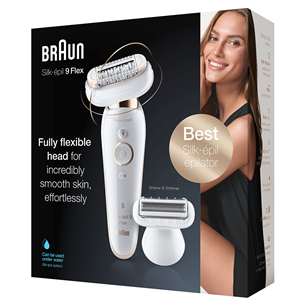 Braun Silk-epil 9 Flex, baltas - Epiliatorius