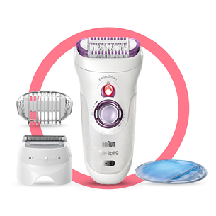 Braun Silk-epil 9 SensoSmart, белый/фиолетовый - Эпилятор SES9710