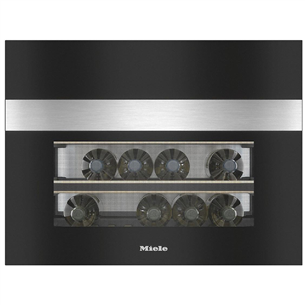 Miele, 18 bottles, height 46 cm, black/inox - Built-in Wine Cooler