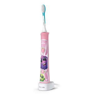 Elektrinis dantų šepetėlis Philips Sonicare Kids Bluetooth, baltas/rožinis