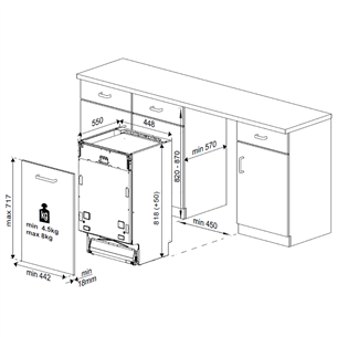 Beko, SelfDry, 11 place settings - Built-in Dishwasher