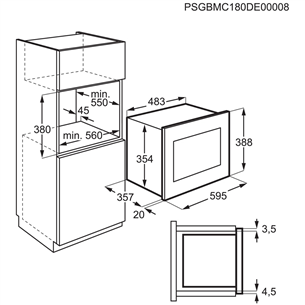 Įmontuojama mikrobangų krosnelė Electrolux LMS4253TMK